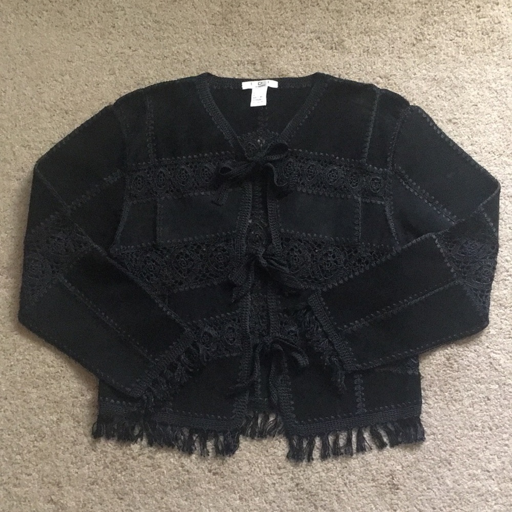 IDI by Mathew Black Leather Jacket Size S
